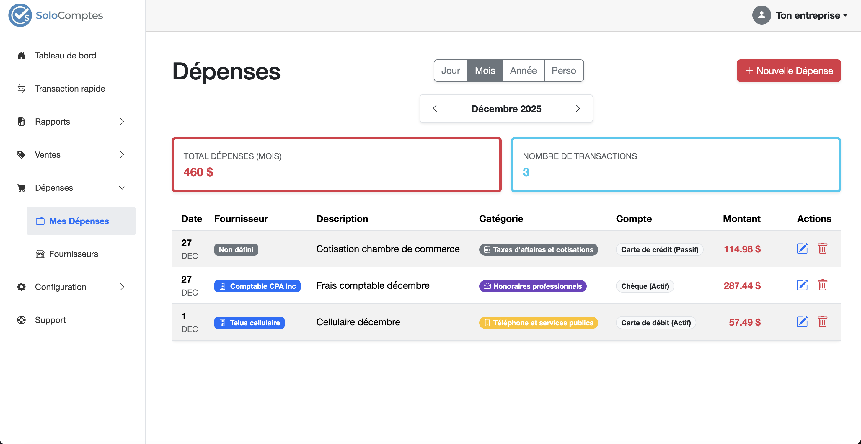 SoloComptes - Aperçu 1